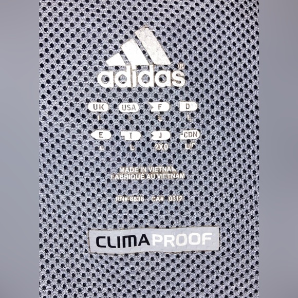 Adidas Men’s Clima Proof 100% Polyester Lightweight Black Windbreaker Jacket Lg - Picture 9 of 16